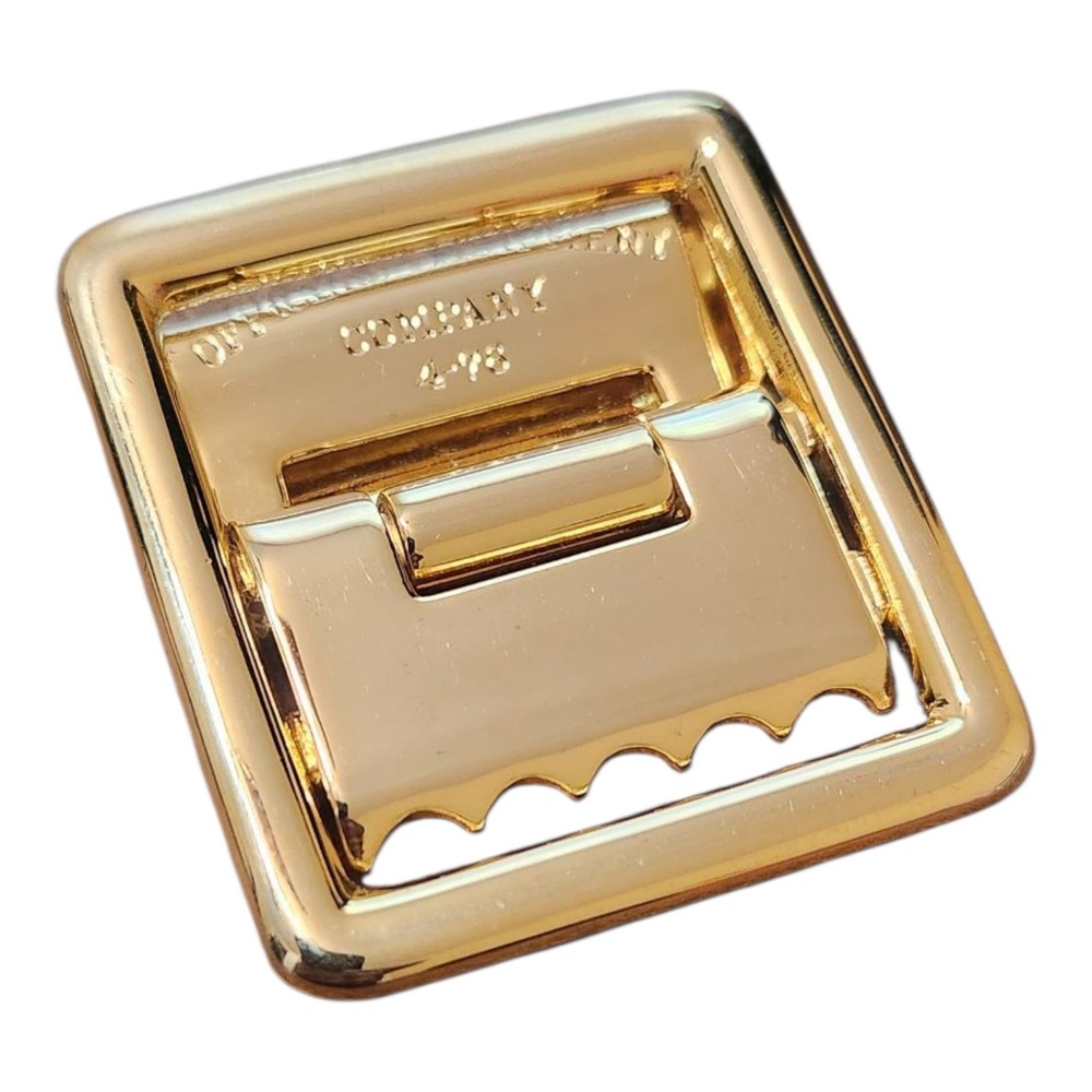 Vintage‎ U.S. Military Brass Belt Buckle Officers Equipment Company 4-76